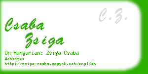 csaba zsiga business card